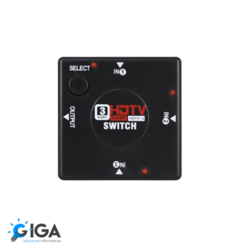 SWITCH HDMI 3 ENTRADAS A 1 SALIDA
