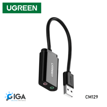 ADAPTADOR DE SONIDO STEREO EXTERNO USB 2.0 CM129 UGREEN