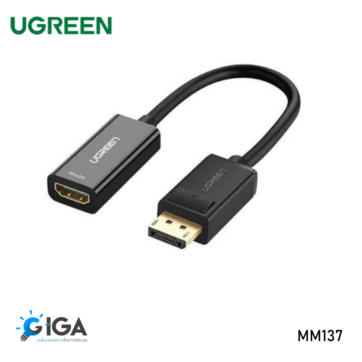 ADAPTADOR VIDEO DISPLAY PORT A HDMI UGREEN MM137