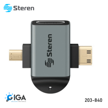ADAPTADOR VIDEO HDMI A MICRO Y MINI HDMI STEREN 203-840