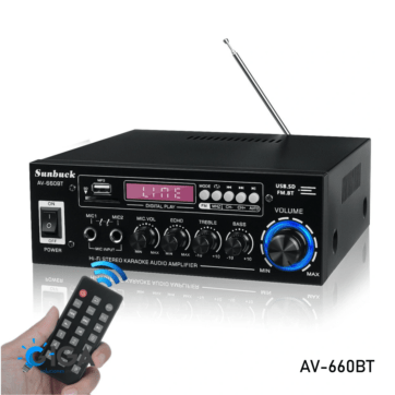 AMPLIFICADOR 60W PUERTO USB/SD/RADIO FM/BLUETOOTH AV-660BT
