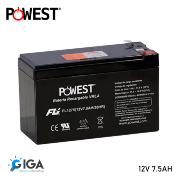 BATERIA UPS 12V-7.5AH POWEST