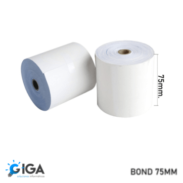 PAPEL ROLLO BOND 75MM ANCHO
