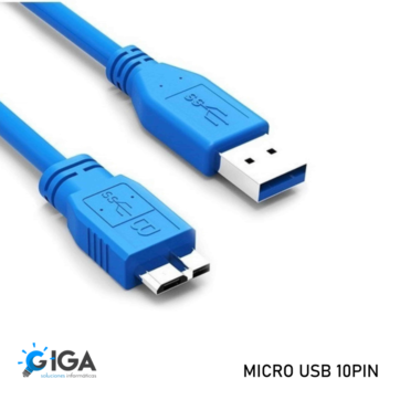 CABLE USB-A A MICRO USB 10 PINES PARA DISCO DURO EXTERNO
