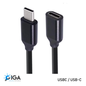 EXTENSIÓN USB-C MACHO A USB-C HEMBRA V3.1 - 1.8 METROS