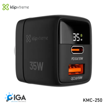 CARGADOR 2P 35W USB-A USB-C KLIP XTREME KMC-250