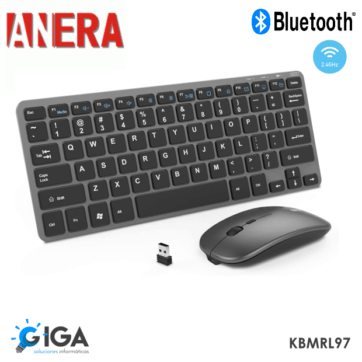 TECLADO + MOUSE ANERA 3MODOS BLUETOOTH/2.4GHZ