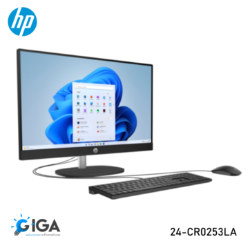 COMPUTADOR AIO HP 24-CR0253LA 24" AMD RYZEN 5-7520U/ DDR5 8GB RAM/ SSD 512GB