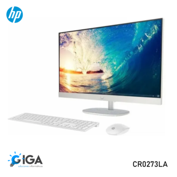 COMPUTADORA AIO HP CR0273LA 27" AMD RYZEN 7 7730U, 16GB SSD 512GB BLANCA