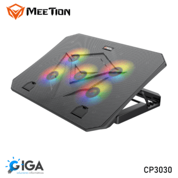 BASE NOTEBOOK GAMER MEETION CP3030 CON VENTILADOR Y LUCES RGB