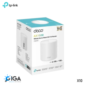 SISTEMA WiFi TP-LINK DECO WIFI 6 AX1500 X10 1 PACK