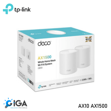 SISTEMA WiFi TP-LINK DECO WIFI 6 AX1500 X10 2 PACK
