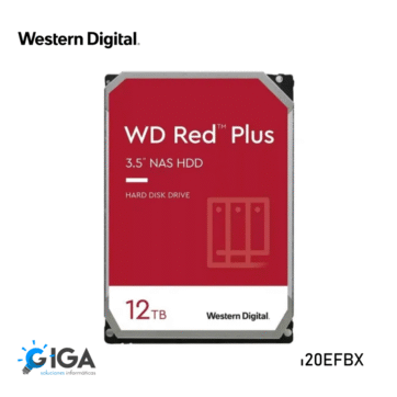Disco Duro Western Digital 3.5" RED PLUS PARA NAS 12TB 5400rpm