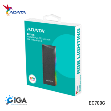 ENCLOSURE SSD M.2 SATA/ PCIE NVME ADATA /USB-C EC700G
