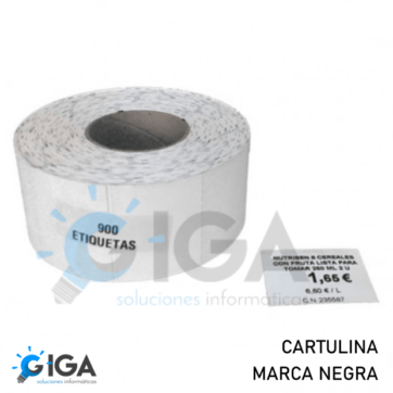 ETIQUETAS CARTULINA TROQUELADA TERMICA DIRECTA EN ROLLO NUCLEO DE 1"