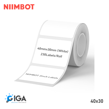 ETIQUETAS TERMICAS DIRECTAS  40X30MM  230U NIIMBOT PORTABLE 30507