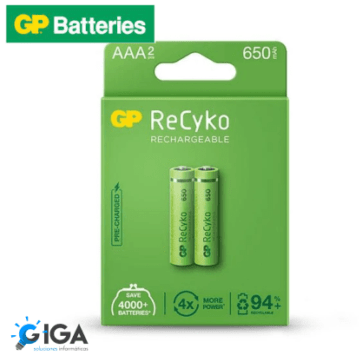 PILAS RECARGABLES AAAX2 650mAh