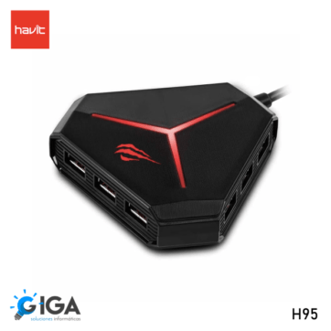 HUB USB HAVIT H95 3 USB 2.0   3 USB 3.0   LECTOR TARJETAS   AUDIO