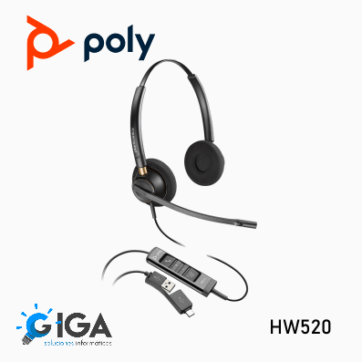 Auricular Biaural VOIP PlantronicsPoly HW520 QD ENCOREPRO