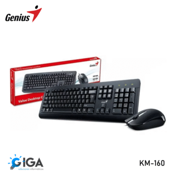 KIT GENIUS TECLADO Y MOUSE KM-160 CABLE USB