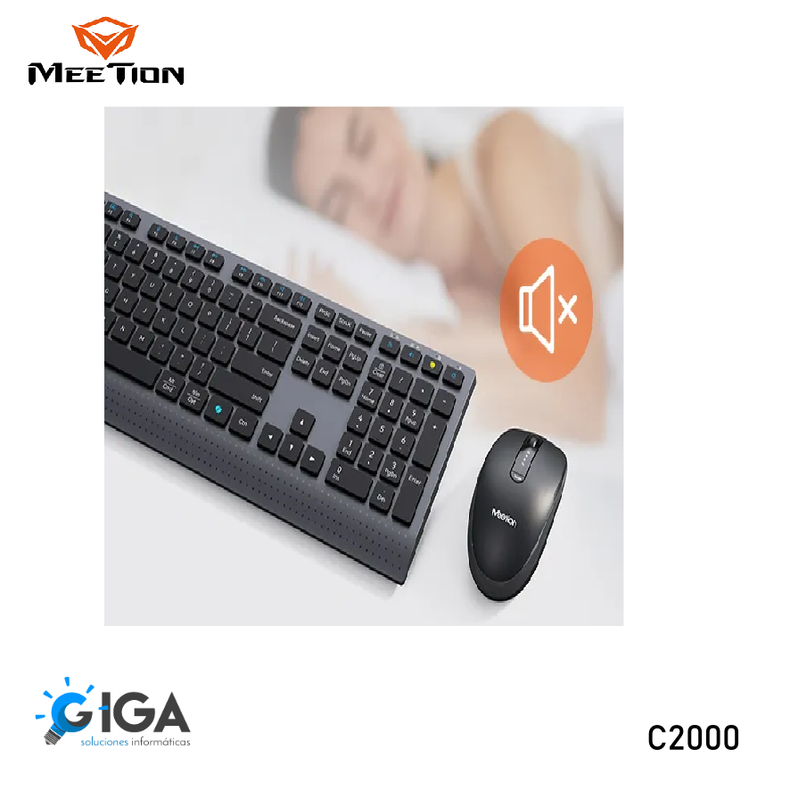 KIT INALAMBRICO MEETION TECLADO Y MOUSE C2000 - Imagen 2