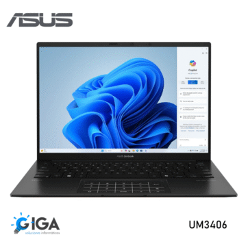 LAPTOP ASUS ZENBOOK 14 OLED AMD RYZEN7 A1 350 2.0GHz, 16GB, 512GB SSD, Jack Black, 14" WUXGA
