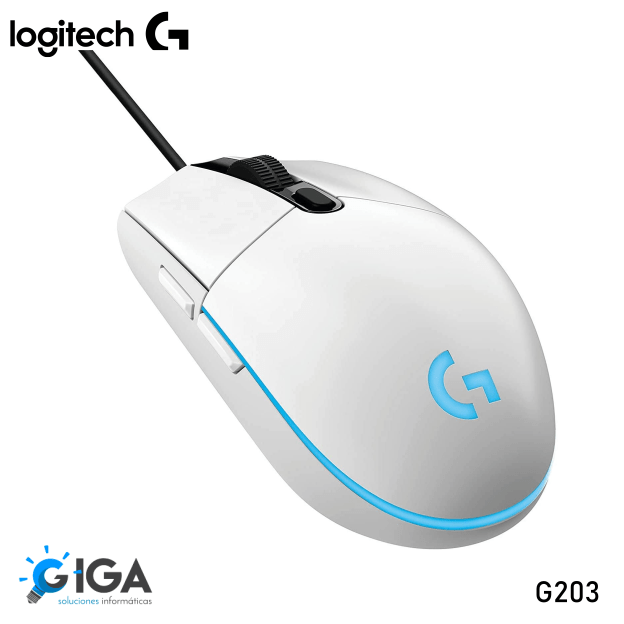 Mouse Gamer Logitech G203 LIGHTSYNC Blanco