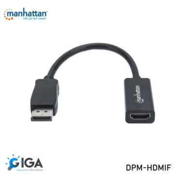 ADAPTADOR VIDEO DISPLAYPORT A HDMI HEMBRA MANHATTAN DPM-HDMIF