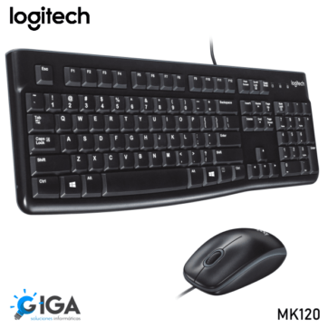 KIT LOGITECH TECLADO MOUSE USB MK120