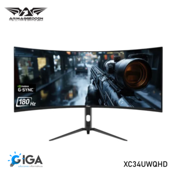 MONITOR GAMER CURVO ARMAGGEDDON PIXXEL XC34UWQHD