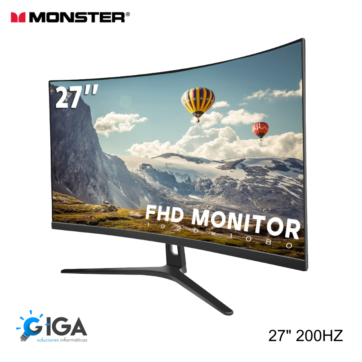 MONITOR MONSTER 27" CURVO FHD 200HZ HDMI