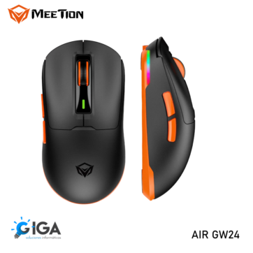 MOUSE GAMER MEETION AIR GW24 TRIMODO RGB 8000DPI
