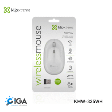 MOUSE INALAMBRICO SLIM BLANCO KLIP XTREME KMW-335WH