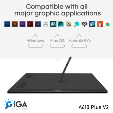 TABLETA DIGITALIZADORA PARBLO A610 PLUS V2