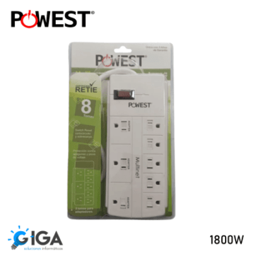 REGLETAS POWEST DE 8 TOMAS 1800W NMNET-7259