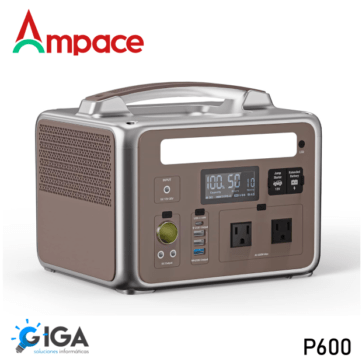 ESTACION DE ENERGIA PORTABLE AMPACE 600W/584WH