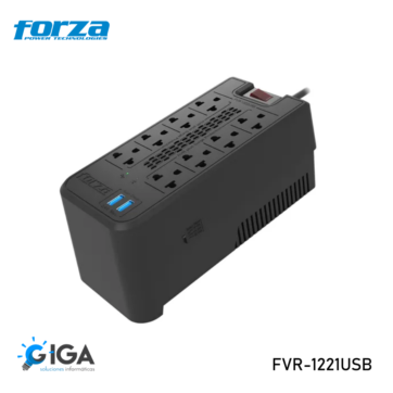 REGULADOR VOLTAJE FORZA 1200VA  FVR-1221USB 600W