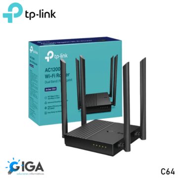 ROUTER TP-LINK ARCHER C64 DOBLE BANDA GIGABIT