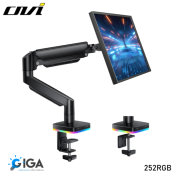 SOPORTE NEUMATICO OVI 1 MONITOR 13-32" CON HUB /RGB HT-252RGB