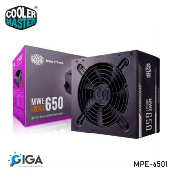 FUENTE DE PODER COOLER MASTER MPE-6501 650W CERTIFICADA 80 PLUS BRONZE