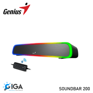 PARLANTE GENIUS SOUNDBAR 200 3.5mm / BLUETOOTH CON LUCES RGB