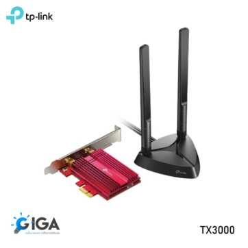 TARJETA TP LINK PCIE X1 AX3000 MBPS WIFI 6 + BLUETOOTH 2 ANTENAS BASE MAGNETIZADA ARCHER TX3000