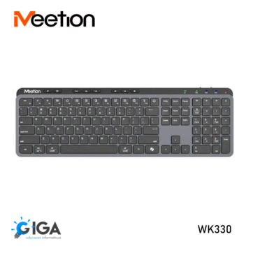 TECLADO INALAMBRICO MEETION WK330 ULTRA-THIN BLACK