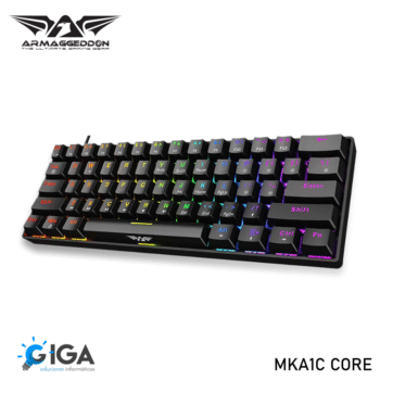 TECLADO MECANICO ARMAGGEDDON 60% SWITCH ROJO MKA-1C CORE