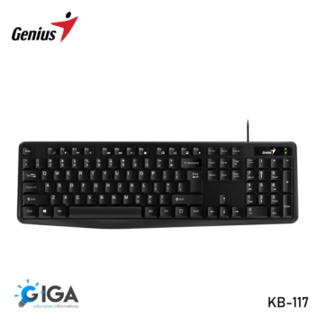 TECLADO GENIUS CABLE USB KB-117