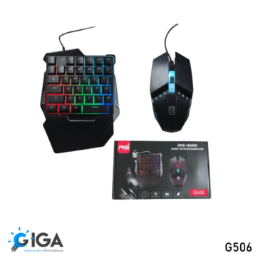 TECLADO GAMER + MOUSE 198I G506 DE UNA SOLA MANO