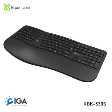 TECLADO ERGONOMICO KLIPXTREME  INALAMBRICO TRANSCEND KBK-530S