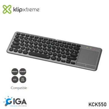 TECLADO MULTIDISPOSITIVO CON TOUCH PAD KLIPXTREME KCK-550S
