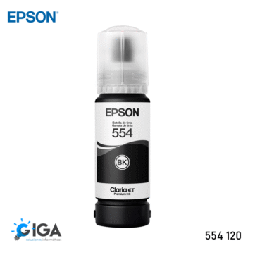 TINTA ORIGINAL EPSON T554120 BLACK 554BK PIGMENTADA