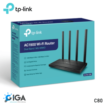 ROUTER ARCHER TP-LINK C80 DOBLE BANDA MU-MIMO